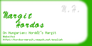 margit hordos business card